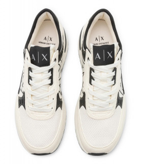 Basket Armani Exchange blanc - XUX090 XV276 N480 OFF WHITE+BLACK