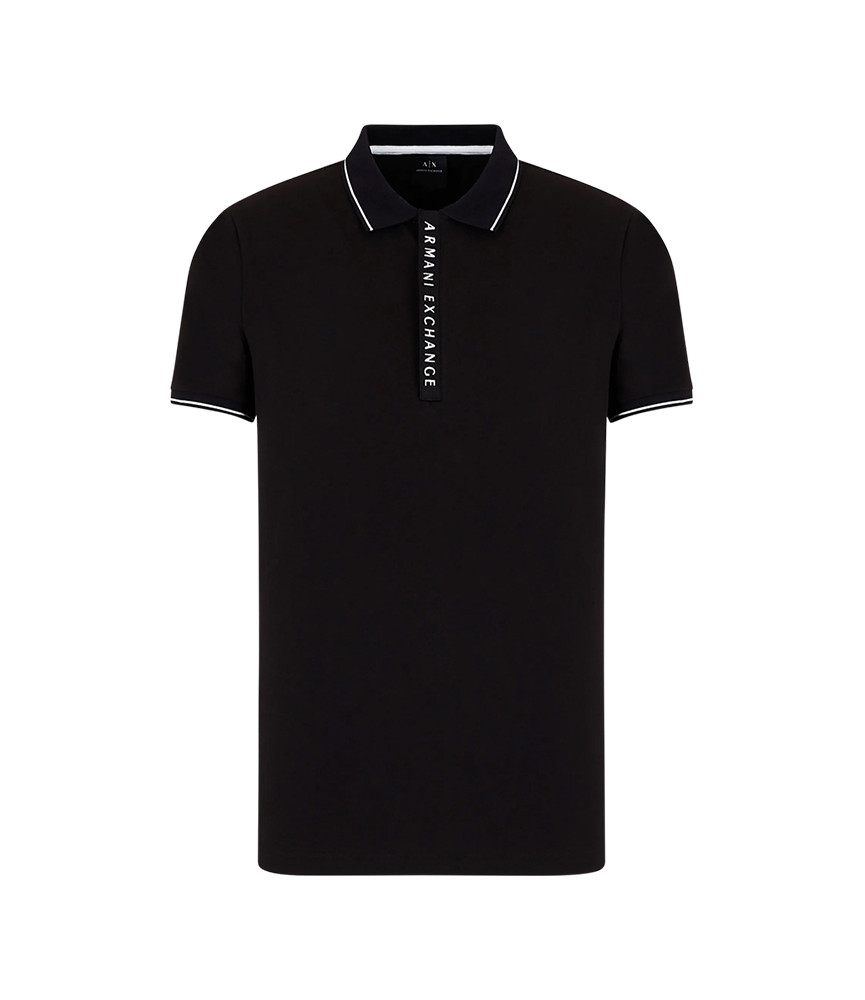 Polo Armani Exchange noir - 8NZF71 ZJH2Z 1200 BLACK