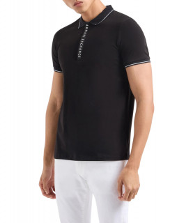 Polo Armani Exchange noir - 8NZF71 ZJH2Z 1200 BLACK