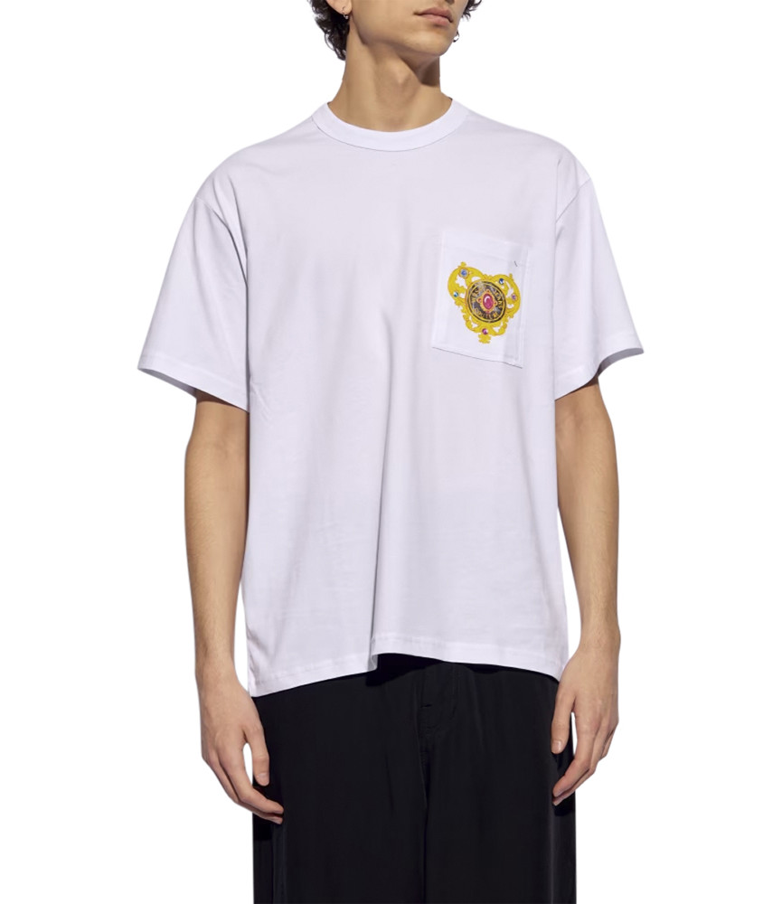 T-shirt Versace Jeans Couture blanc - 76GAHL01 CJ01L 003