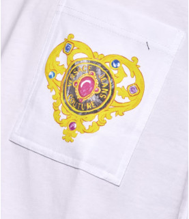 T-shirt Versace Jeans Couture blanc - 76GAHL01 CJ01L 003